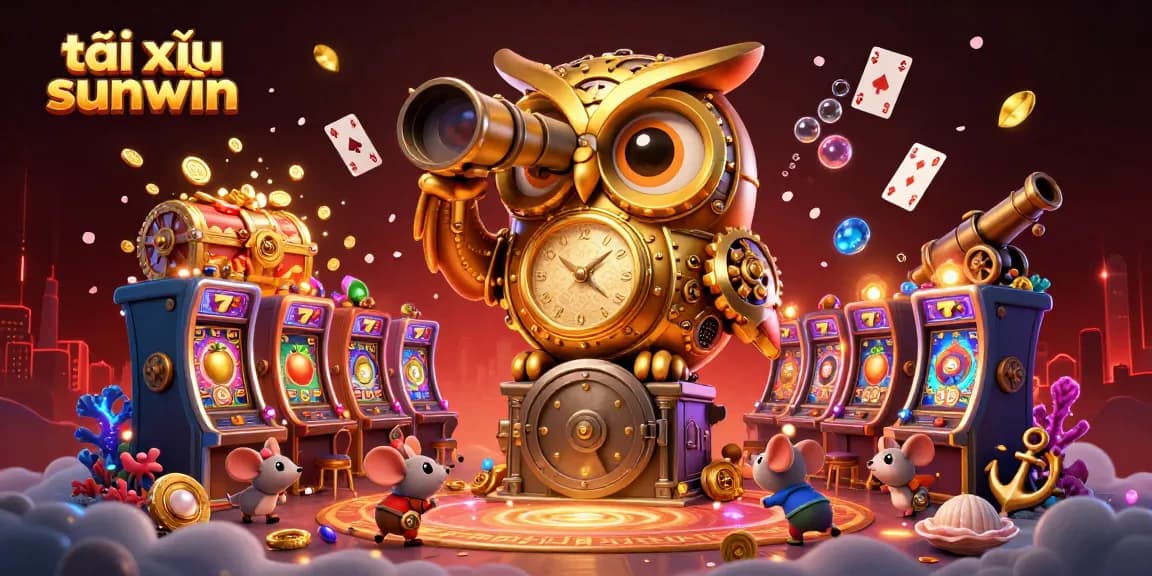 Take a chance on tài xỉu sunwin while surrounded by a vibrant 3D casino scene.