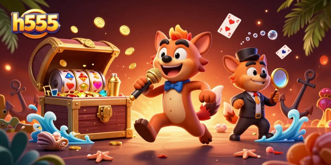 Experience the excitement of h555 with lively casino hyenas amidst golden winnings.