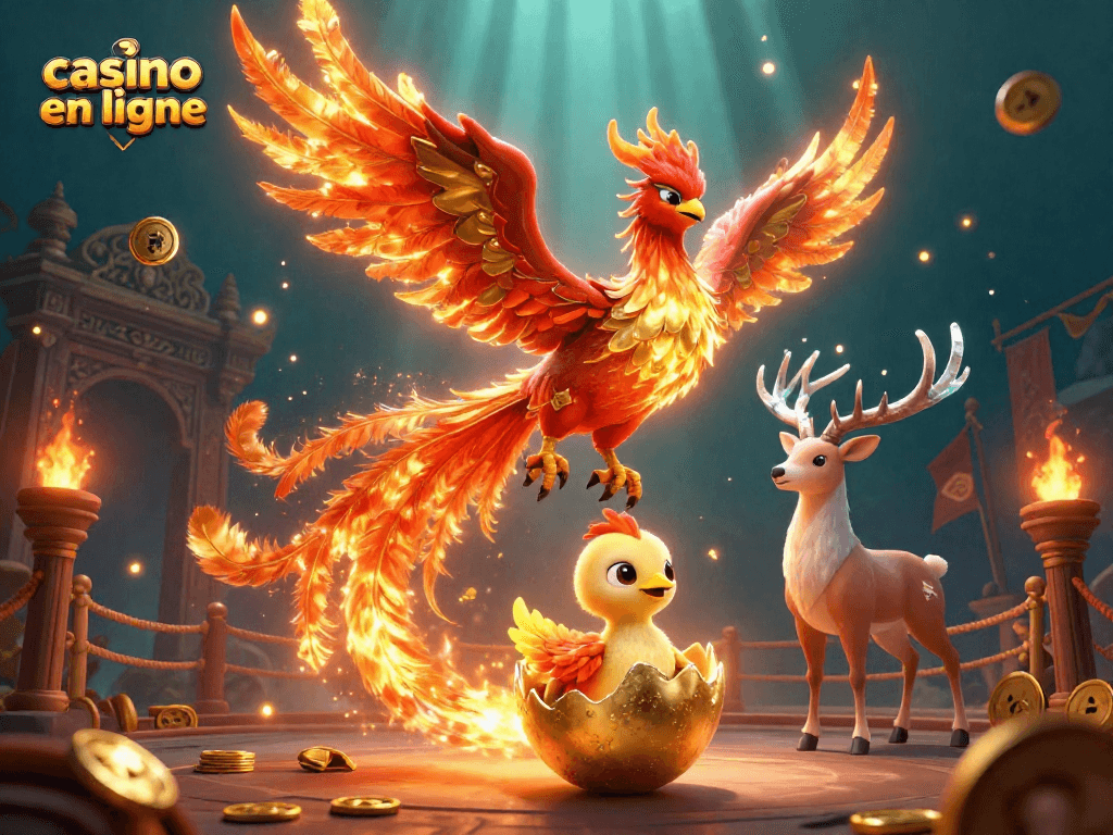 Gagnez avec le casino en ligne grâce à des illustrations captivantes de jeux et d'éléments d'animation.