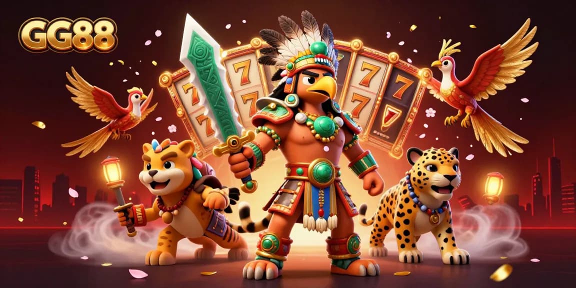 Try your luck with GG88 as the Aztec eagle warrior and jaguar companion conquer the slots!