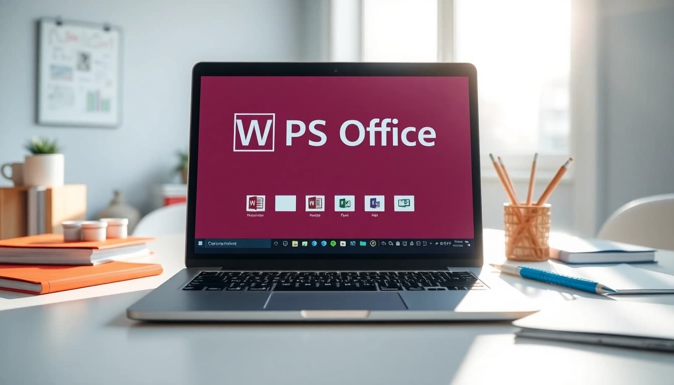使用 WPS 下载 Office 下载 进行高效工作的现代办公室场景