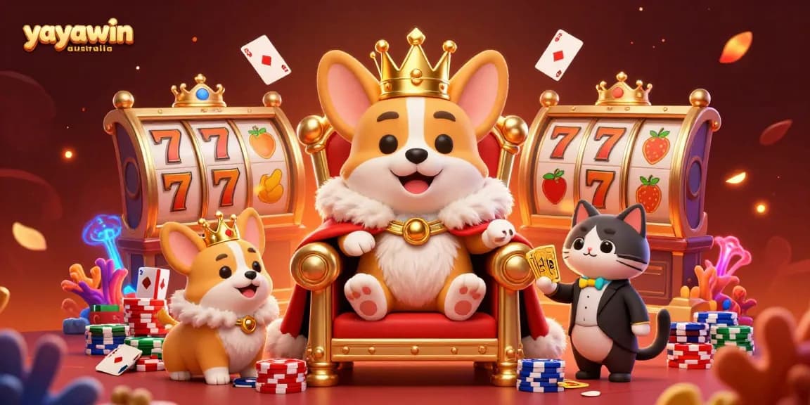 Spin the reels with yayawin australia, where the royal corgi rules the pokies kingdom!