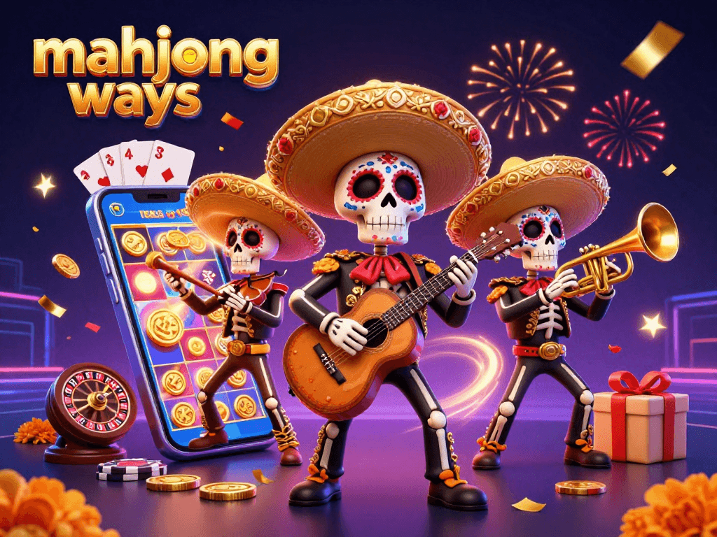 Engage with mahjong ways slot games featuring colorful skeleton mariachi band and dynamic gaming elements.