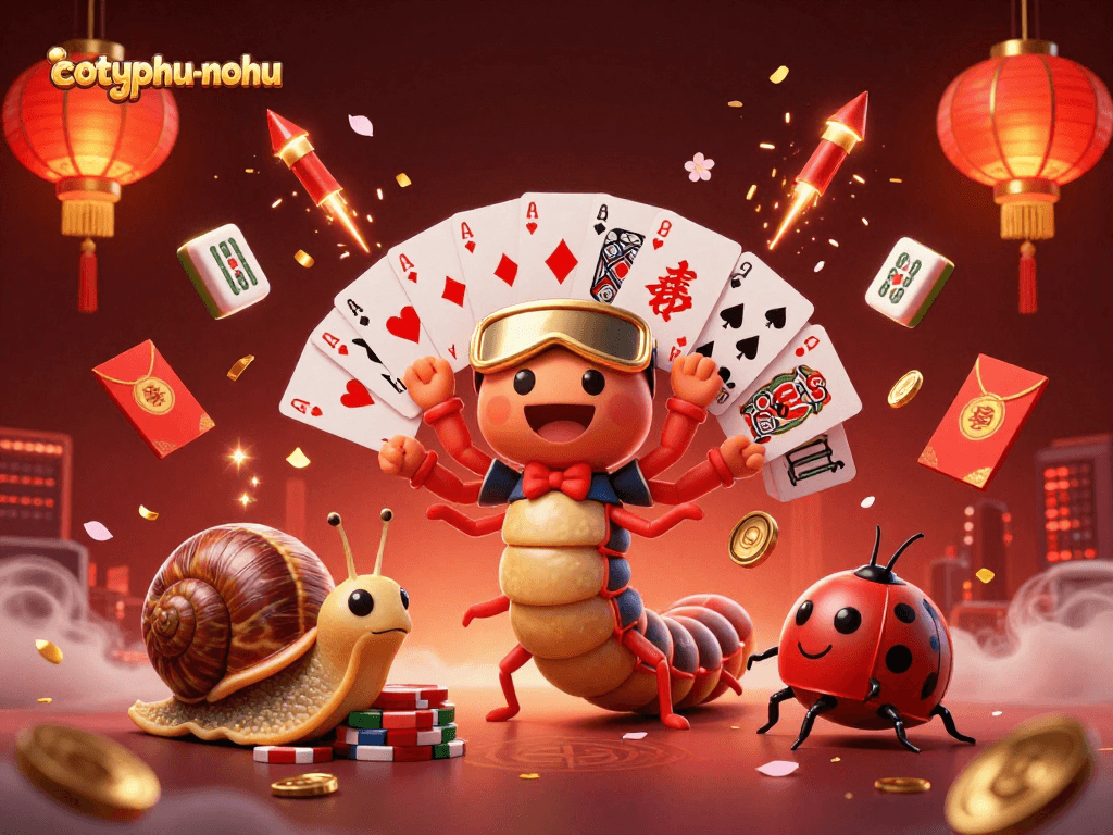 Engage in high-stakes gameplay with cotyphu-nohu as colorful characters enrich the gambling scene.