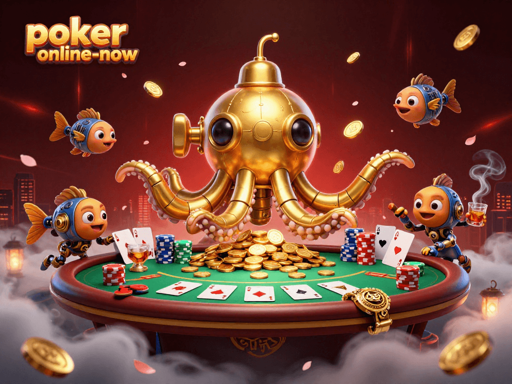 Engage with poker-online-now's dynamic casino poker scene featuring action-packed tables and vibrant characters.