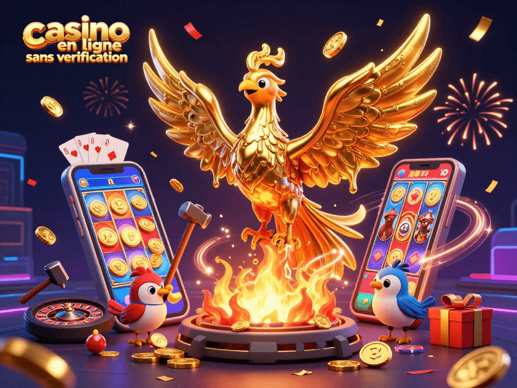 Jouer dans un casino en ligne sans vérification avec des gains en or et des jeux attrayants.