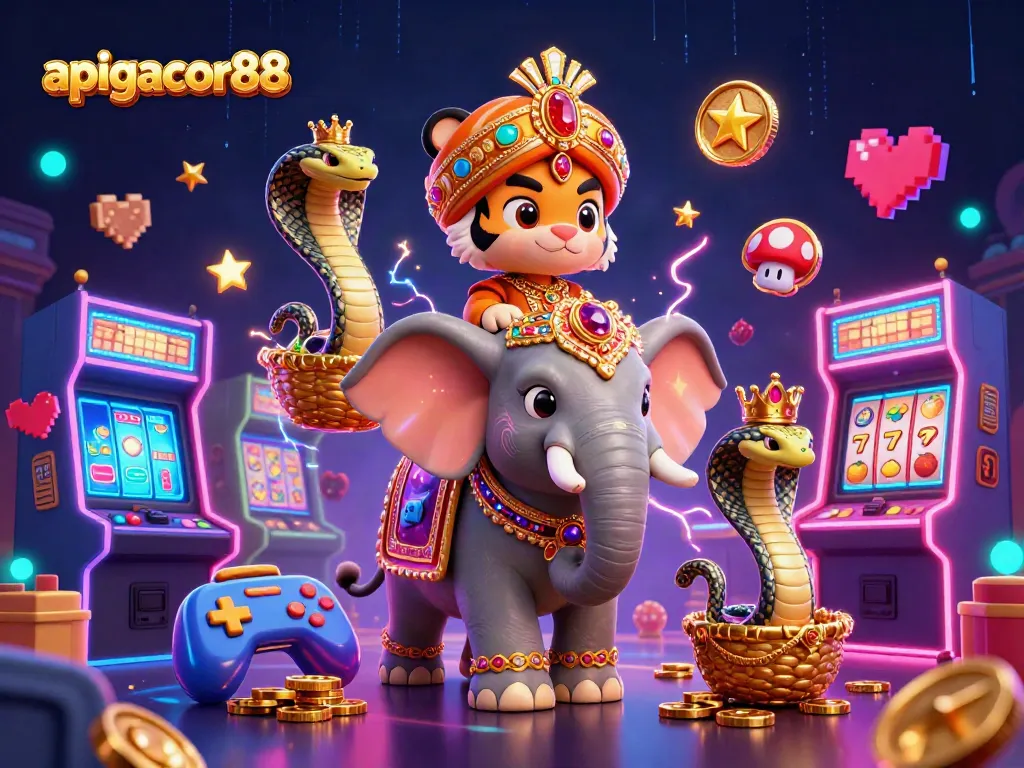 Experience the excitement of apigacor88 with vibrant games and exotic characters in a captivating casino scene.