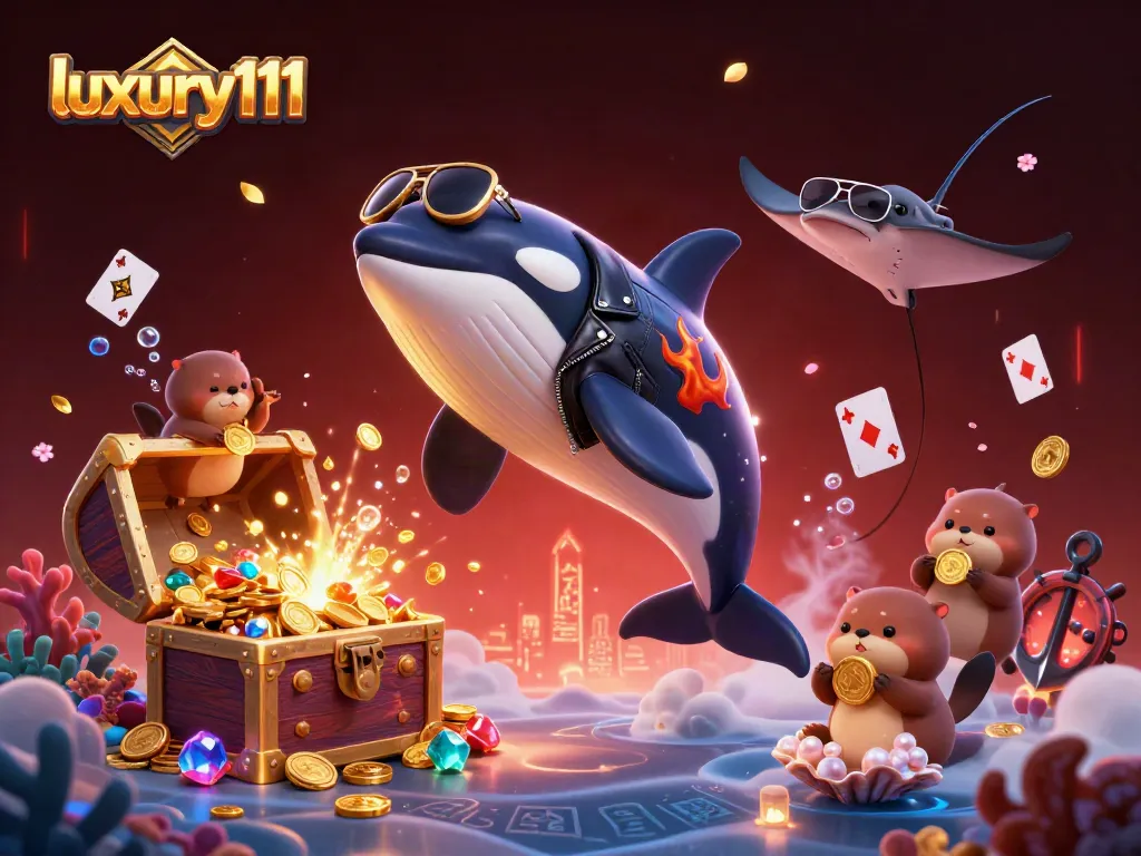 Experience thrilling gameplay with luxury111 in a packed 3D casino scene filled with dynamic elements.