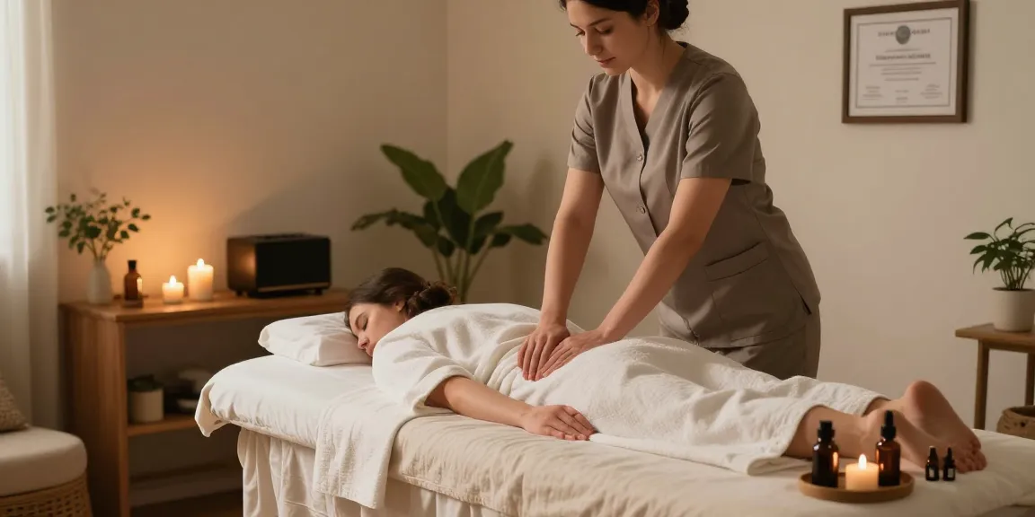 Experience 구리출장안마 in a serene home massage setting.