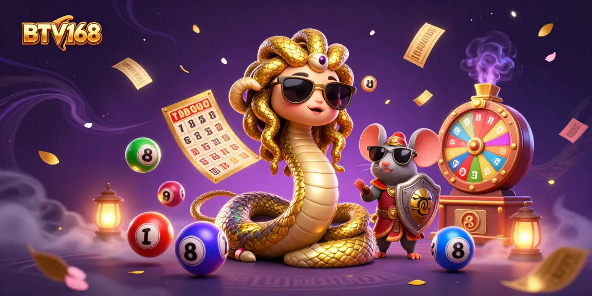 Engage in exciting lottery gameplay with BTV168 featuring a friendly Medusa and vibrant game elements