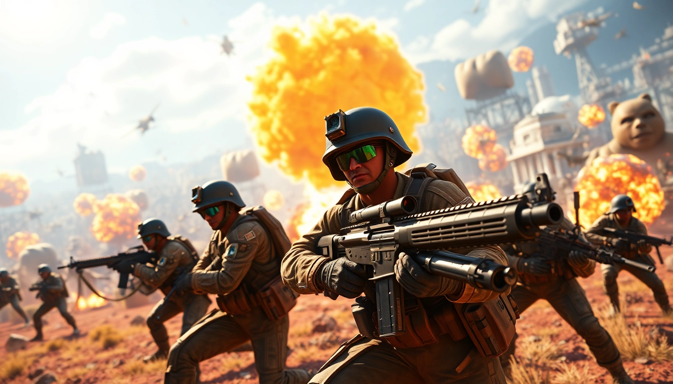 Captivating action scene of PS Plus Premium games featuring intense battlefield engagement.