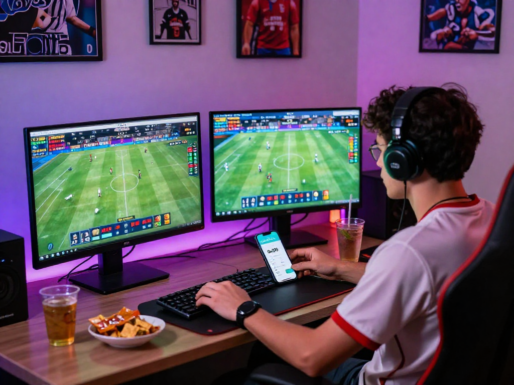 Bola88 player engaged in dynamic online football betting session