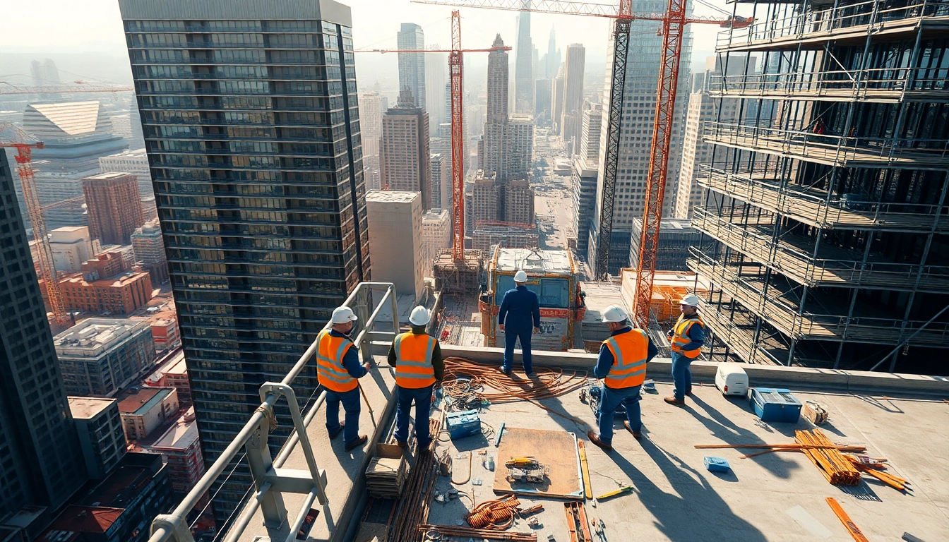 New York General Contractor overseeing a vibrant construction site in NYC.