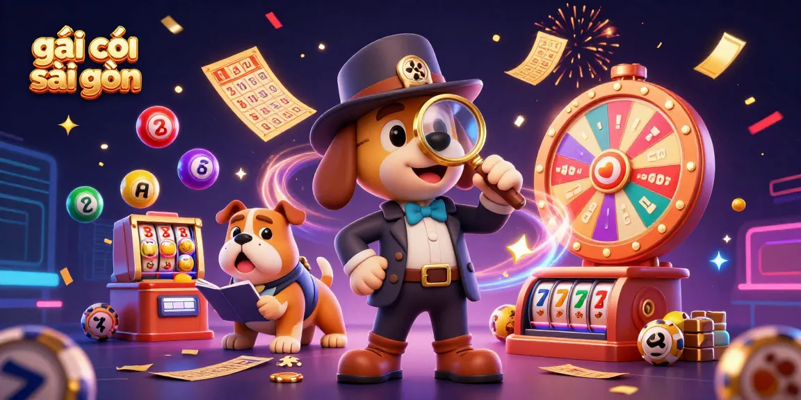 Engage with gái gọi sài gòn while exploring vibrant lottery balls, prize wheels, and rich casino elements.
