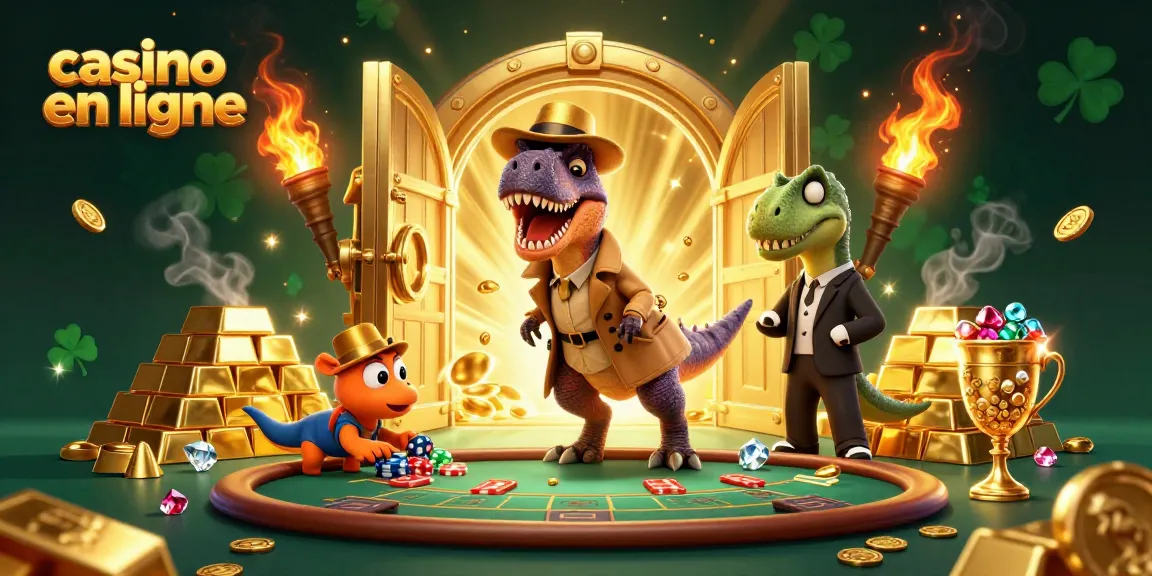 Gagnez des jetons au casino en ligne avec un velociraptor comptant les cartes.