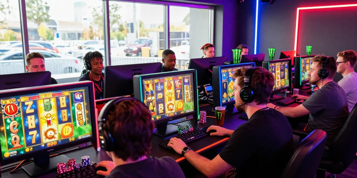 Excited players enjoying slot zeus games in a vibrant online gaming environment.