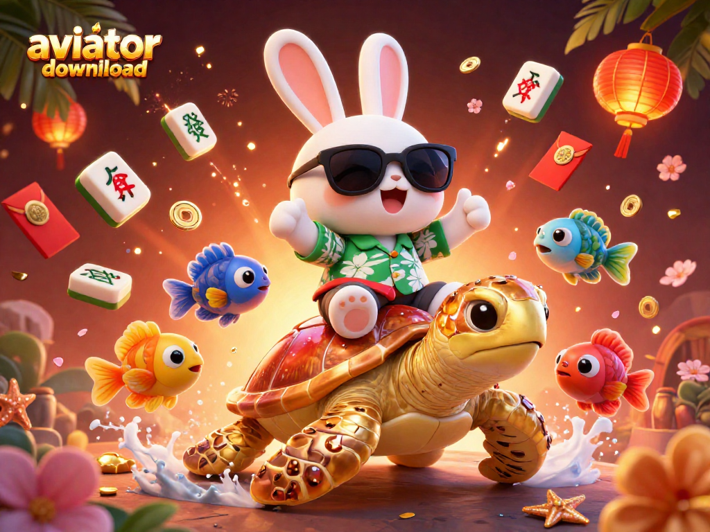 Play Aviator download with vibrant casino-themed characters and dynamic elements in an exciting scene.