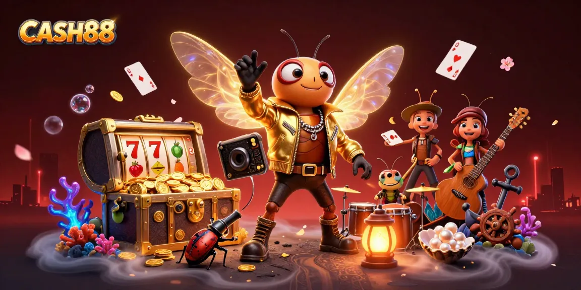 Experience action and excitement at CASH88 with vibrant casino-themed illustrations.