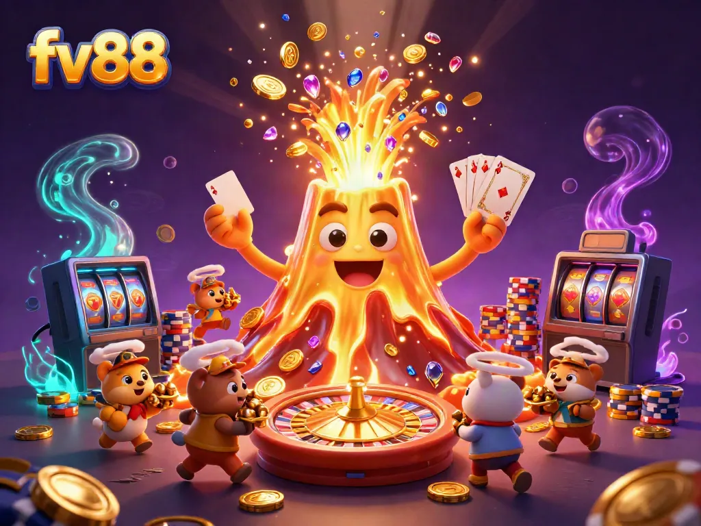 Experience thrilling moments at fv 88 with golden treasures and vibrant casino elements.