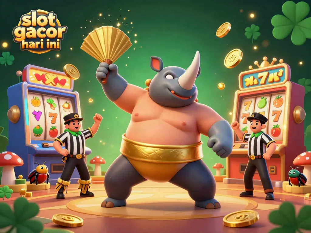 Witness the exciting action of slot gacor hari ini with colorful 3D gaming characters and elements.