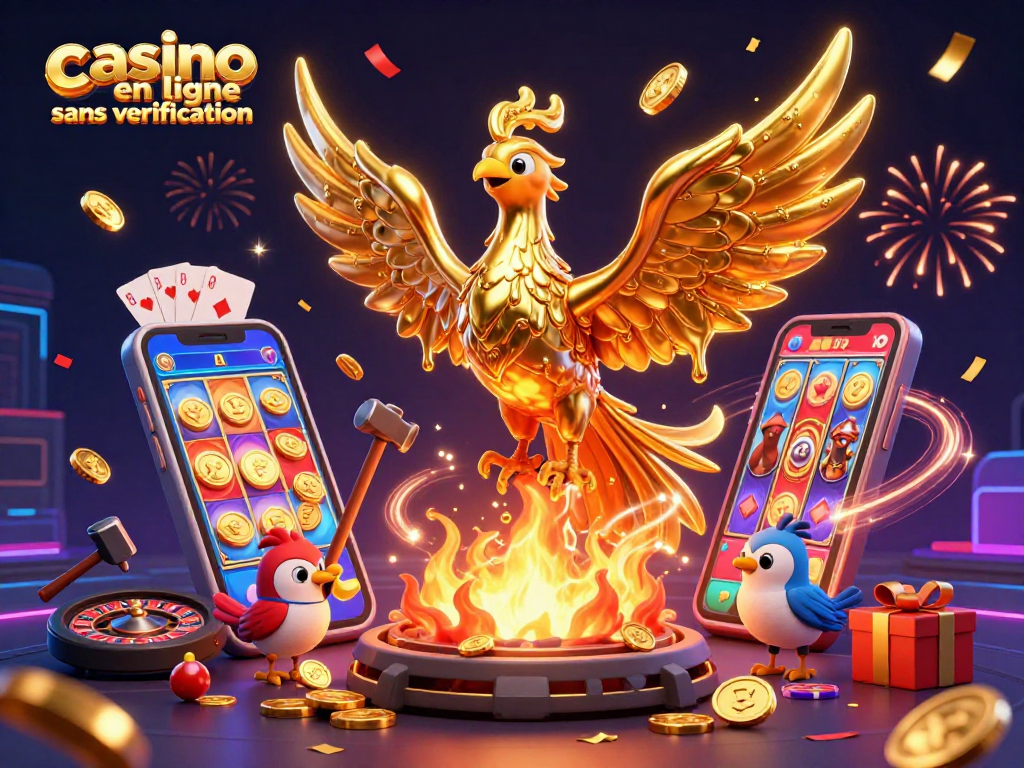 Jouer dans un casino en ligne sans vérification avec des gains en or et des jeux attrayants.