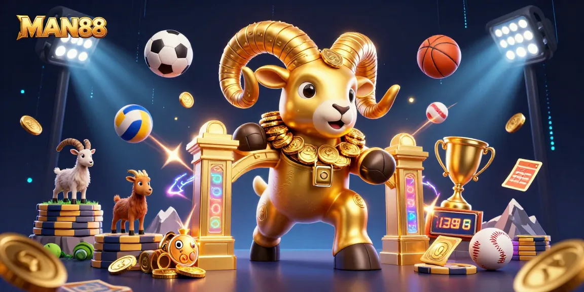 Engage in thrilling games at MAN88 with vibrant sports elements and golden rewards.