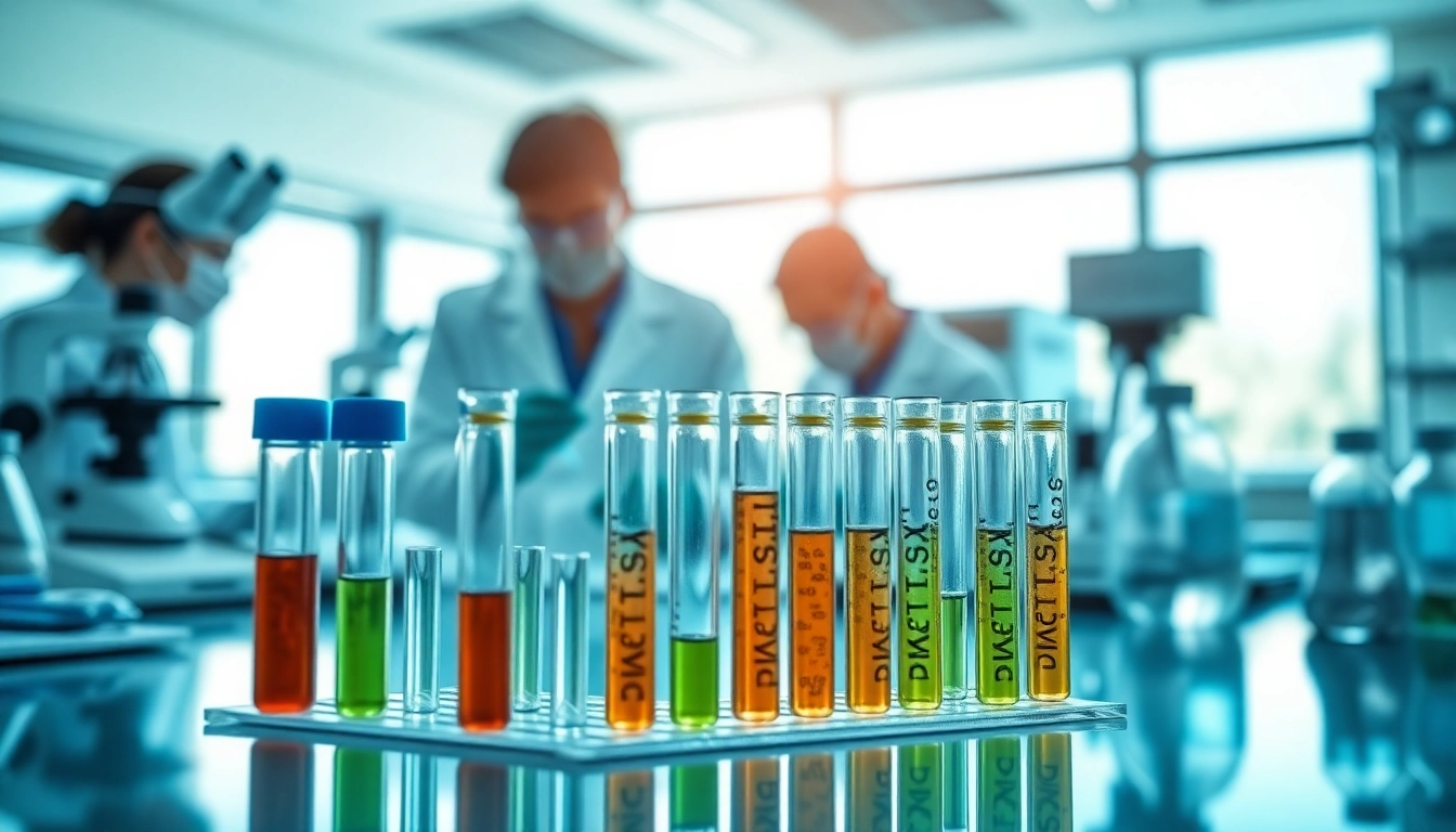 Advance peptide research techniques showcasing peptideprice innovations in a professional laboratory.