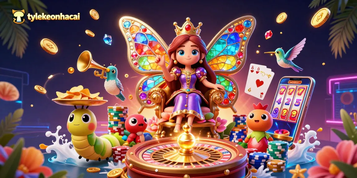 Enhance your gameplay with tylekeonhacai's engaging and colorful gambling scene featuring exciting casino elements.