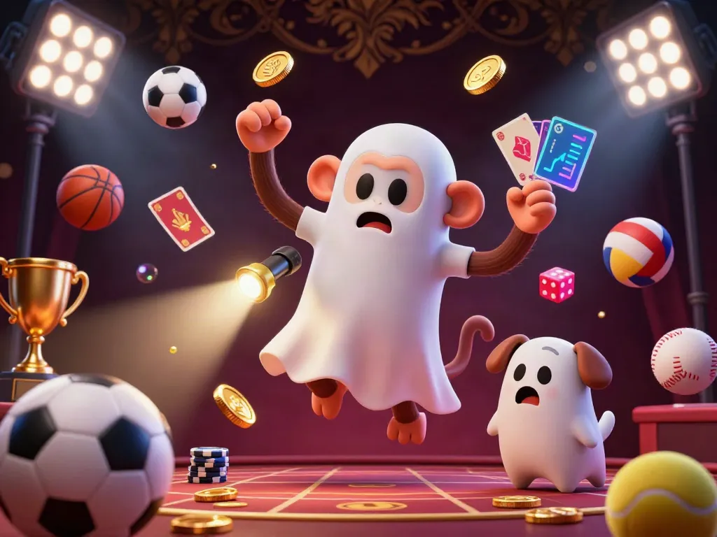 Experience YD88's thrilling haunted casino atmosphere with a playful poltergeist and an adventurous puppy.
