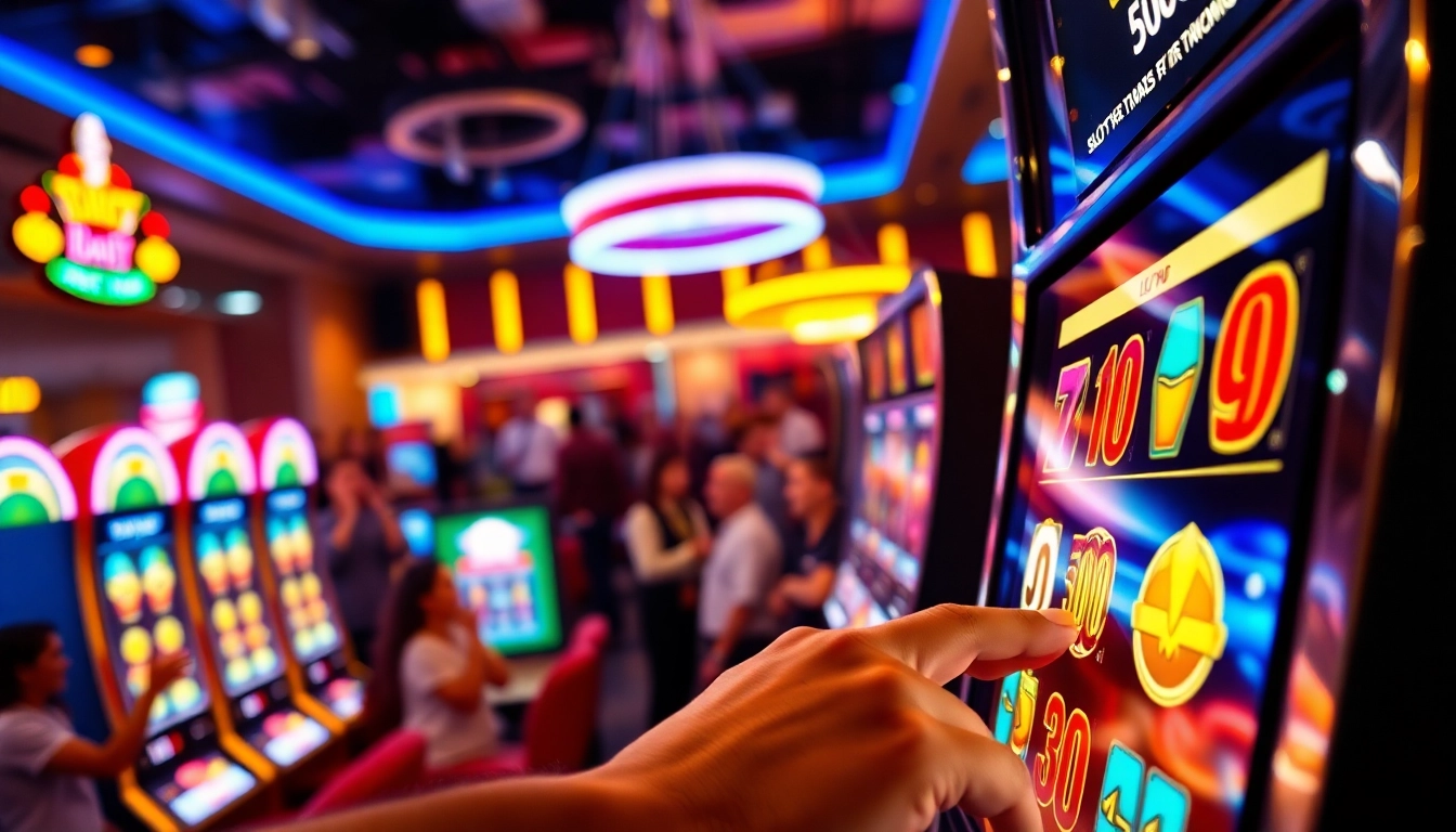 Menangkan jackpot dengan Slot Depo 5000 di mesin slot kasino yang meriah.