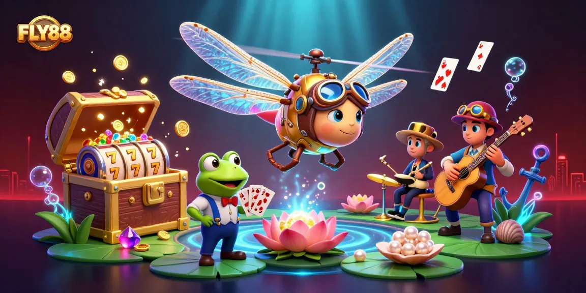 FLY88 offers a vibrant casino experience with unique gaming elements and lively characters.