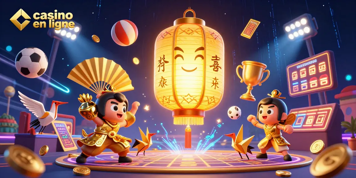 Plongez dans l'univers captivant du casino en ligne avec une illustration dynamique mettant en avant des personnages emblématiques et des éléments de jeu.