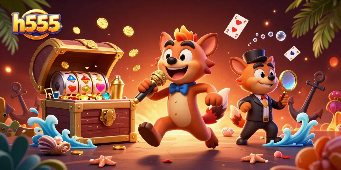 Experience the excitement of h555 with lively casino hyenas amidst golden winnings.