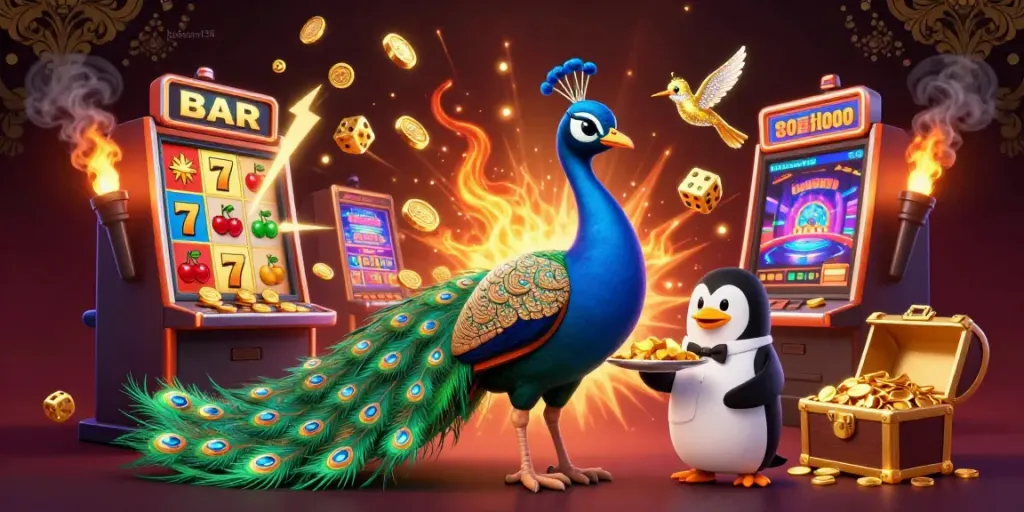 Engage with batman138, showcasing a vibrant casino scene filled with animated characters and rich game elements.