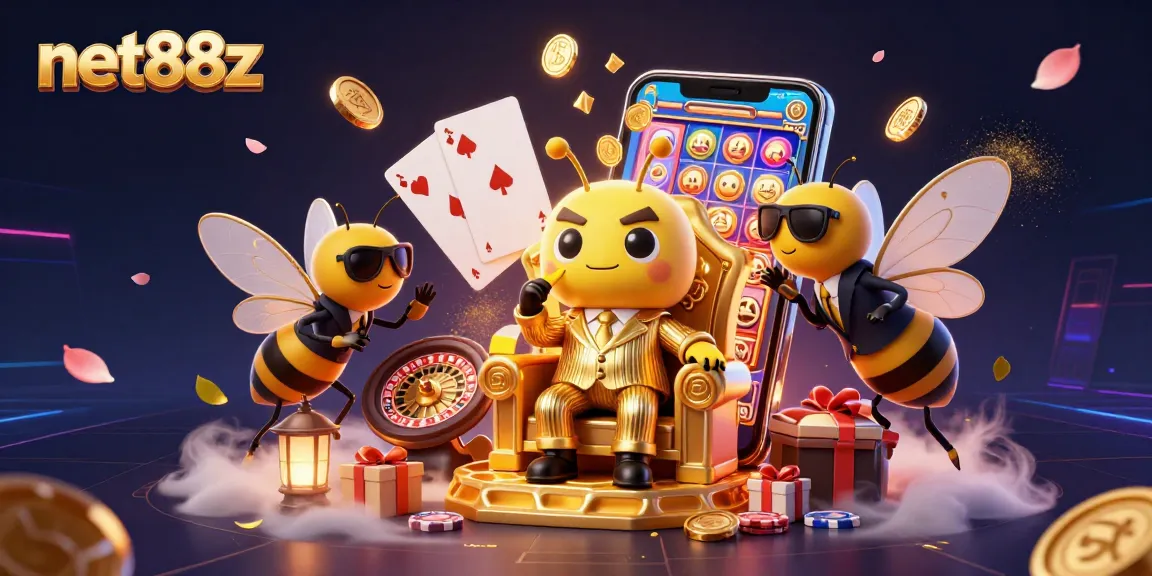 net88z showcases a buzzing bumblebee mob boss in a vibrant casino scene with dynamic gaming elements.