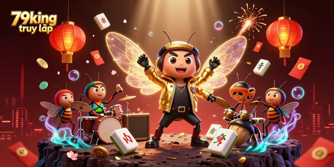 Experience the excitement of 79king truy cập with colorful animated characters in a vibrant casino scene.