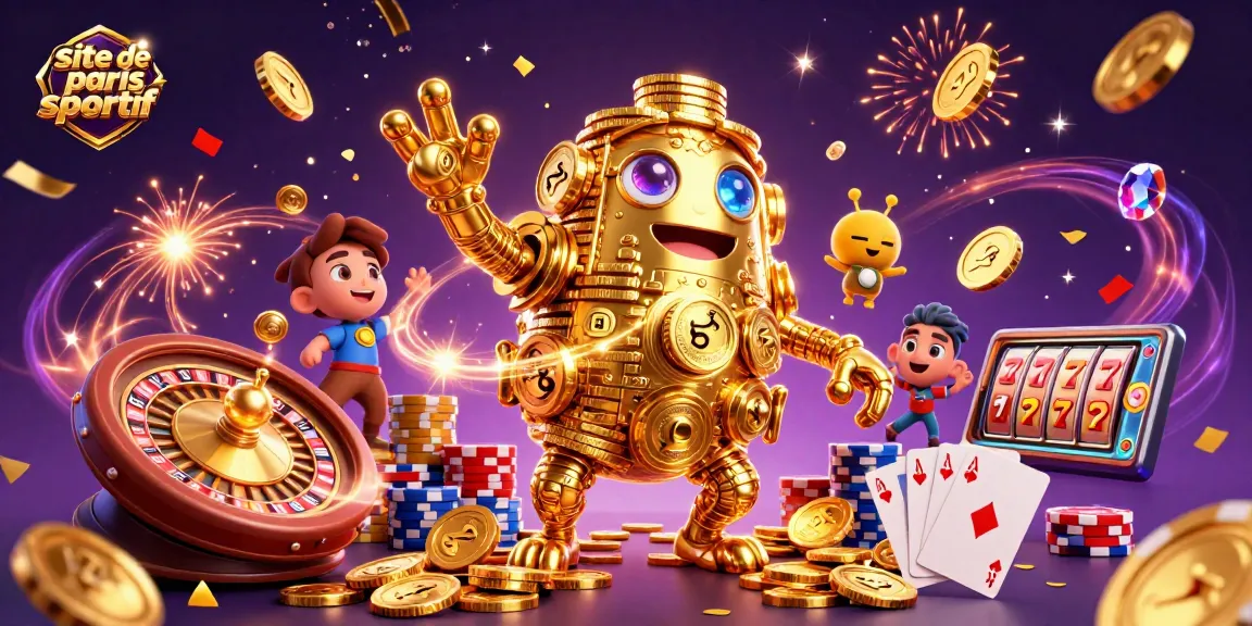 Plongez dans le site de paris sportif avec cette illustration animée captivante de jeux d'argent.