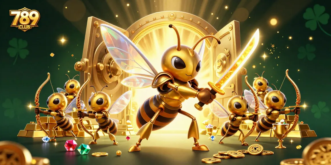 Experience the excitement of 789CLUB with a lush 3D scene of golden treasures and dynamic characters.