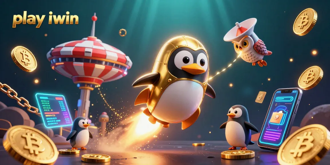 Engage in thrilling gameplay and play iwin amidst a dynamic scene of golden coins and cryptocurrency elements.