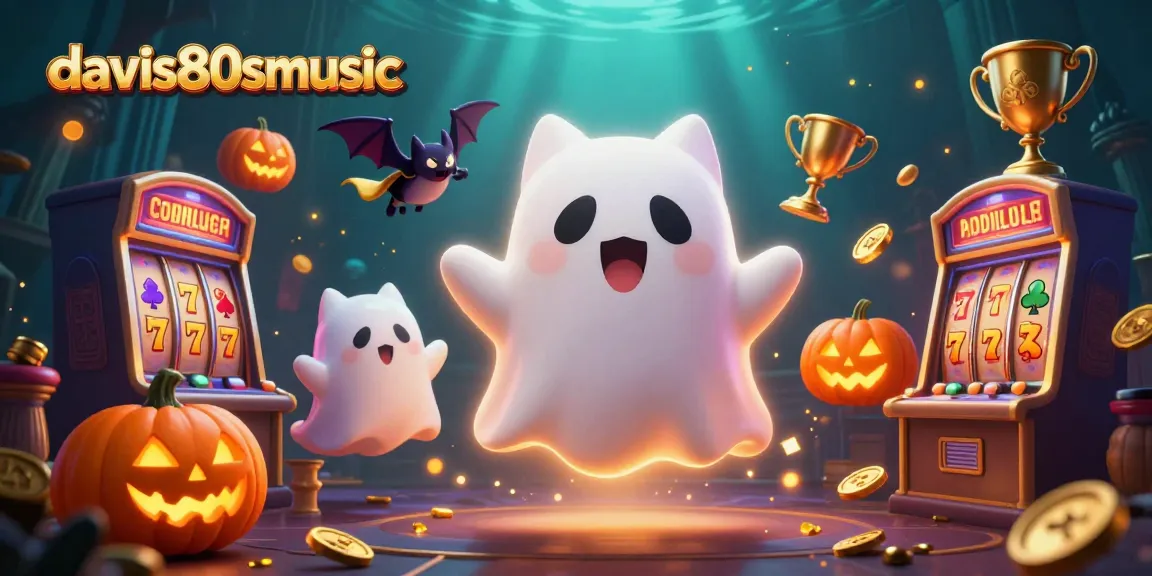 Experience thrilling wins at davis80smusic with ghost cat and vampire bat in a captivating casino scene.