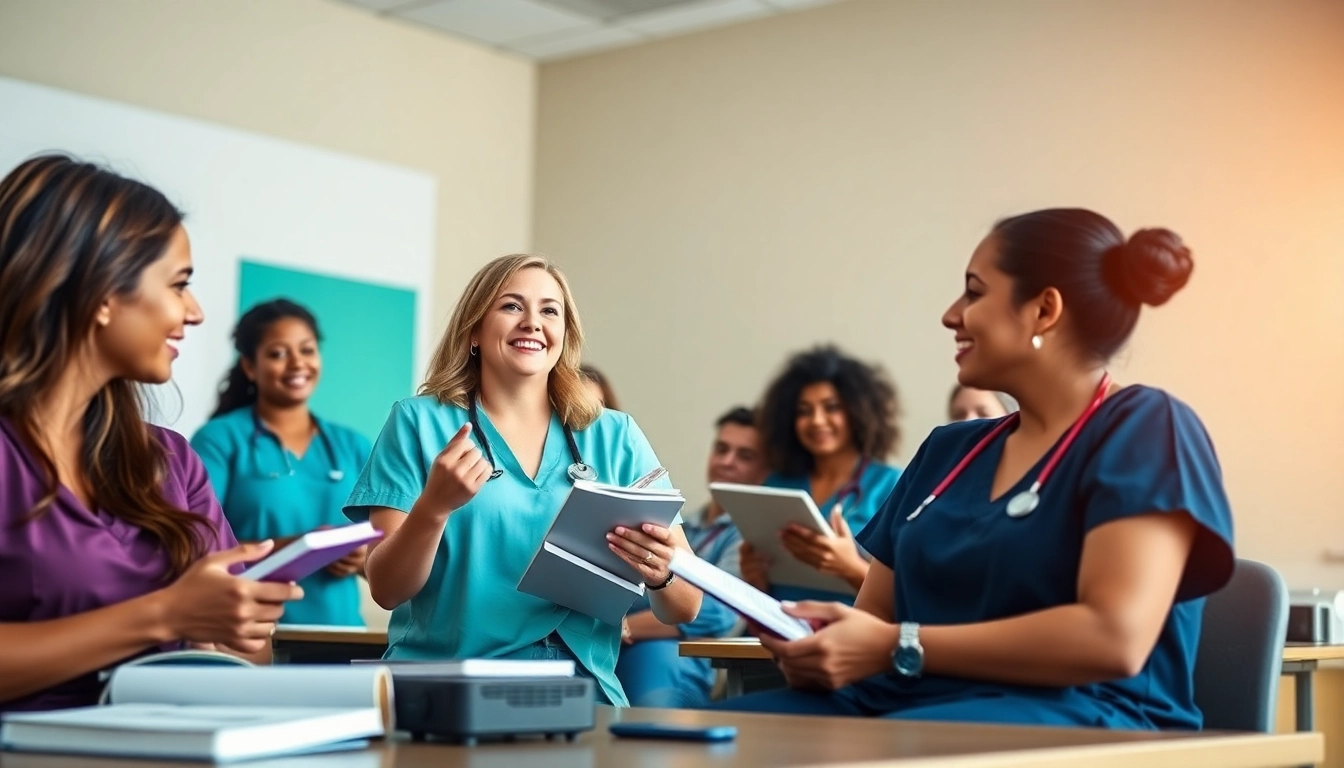Students participating in an in person Nclex review in Houston with an engaging instructor.