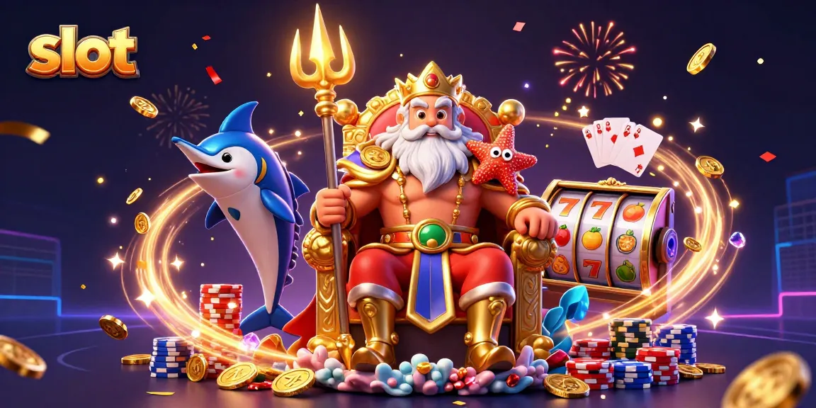 Engage in thrilling slots action with dynamic characters and vibrant casino elements.