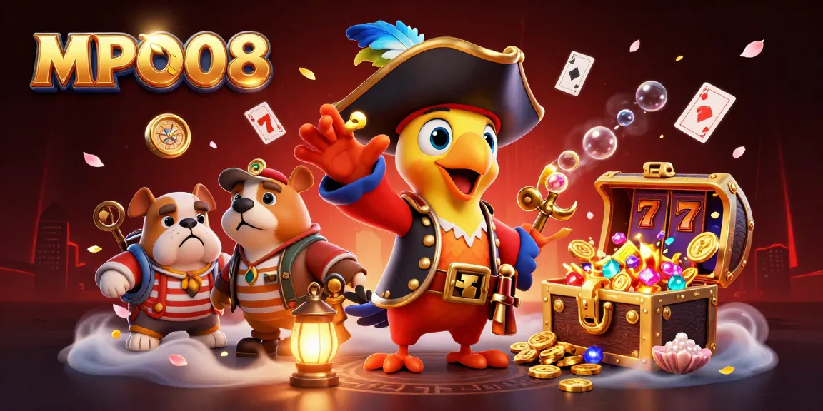 MPO08 brings players an exciting slots experience with pirate-themed characters, surrounded by dynamic game elements.