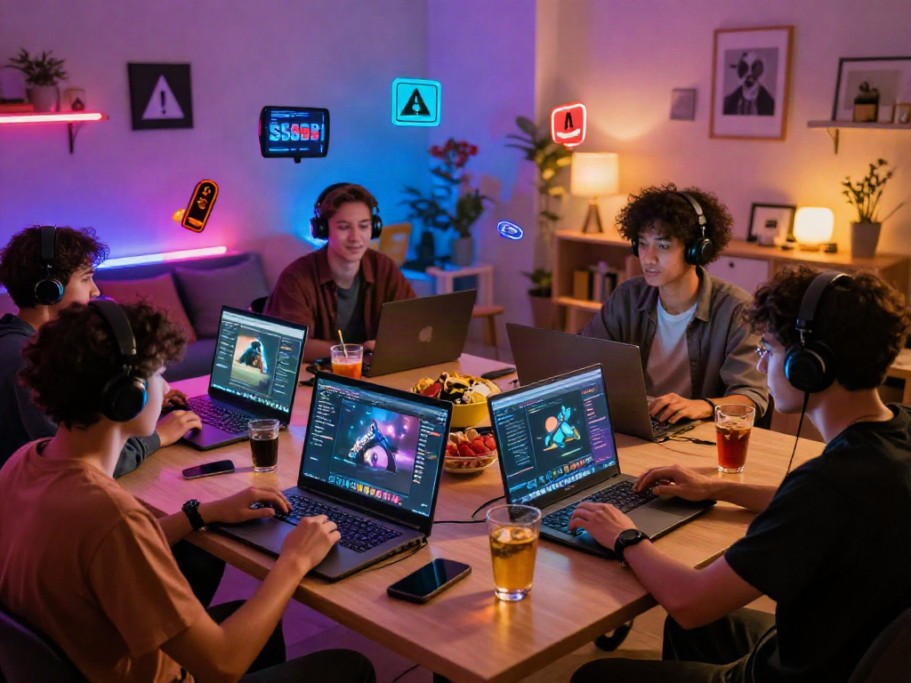 Engaging online gamers discussing 먹튀검증 safety practices in a vibrant digital environment.