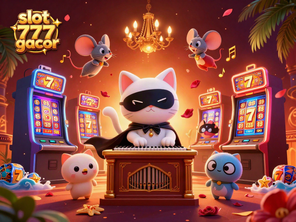 Experience the thrill of slot 777 gacor in this vibrant 3D casino scene