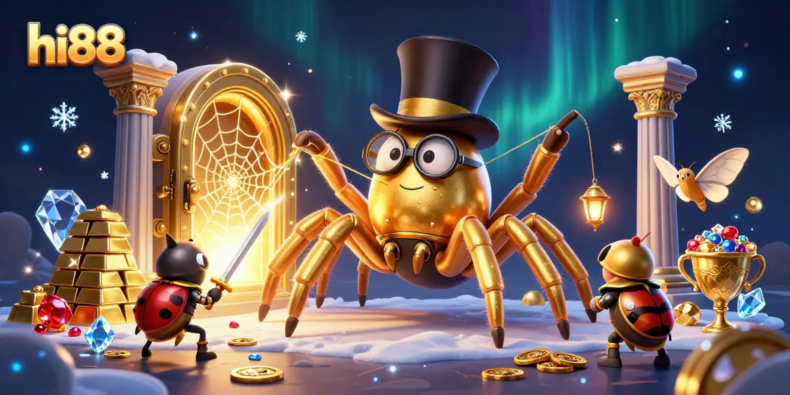 Experience thrilling action with hi88 in a vibrant casino scene, featuring unique characters and treasures.