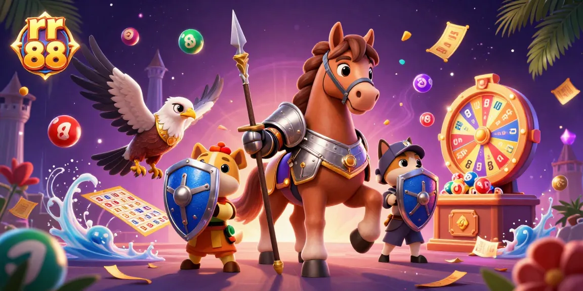 Experience thrilling gameplay at rr 88 with a vibrant 3D illustration of casino excitement and adventure.