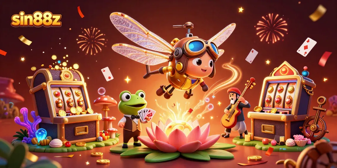 Experience thrilling gameplay with sin88z at the vibrant lily pad casino featuring exciting characters.