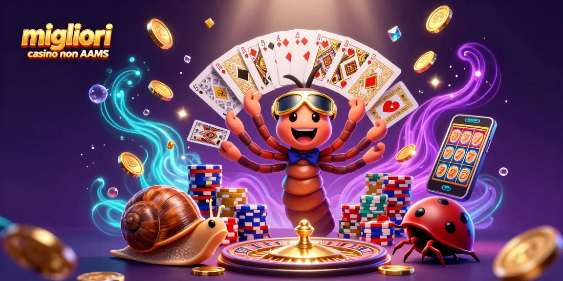 Giocando nei migliori casino non AAMS con un millipede e un lumaca nei loro tavoli da gioco.