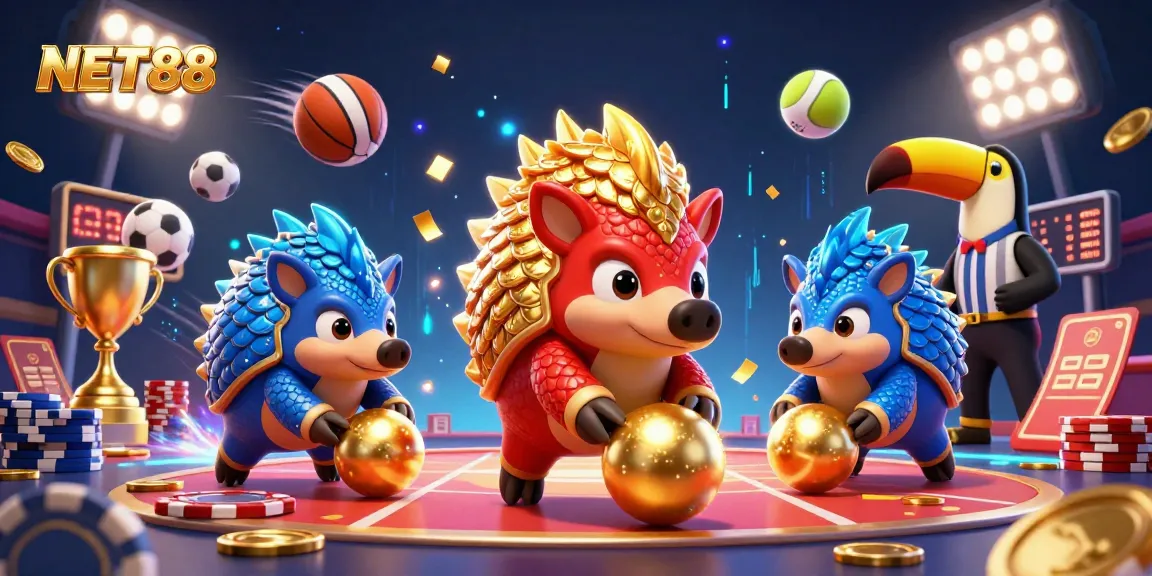Experience NET88 casino excitement with dynamic pangolins in a thrilling betting game.